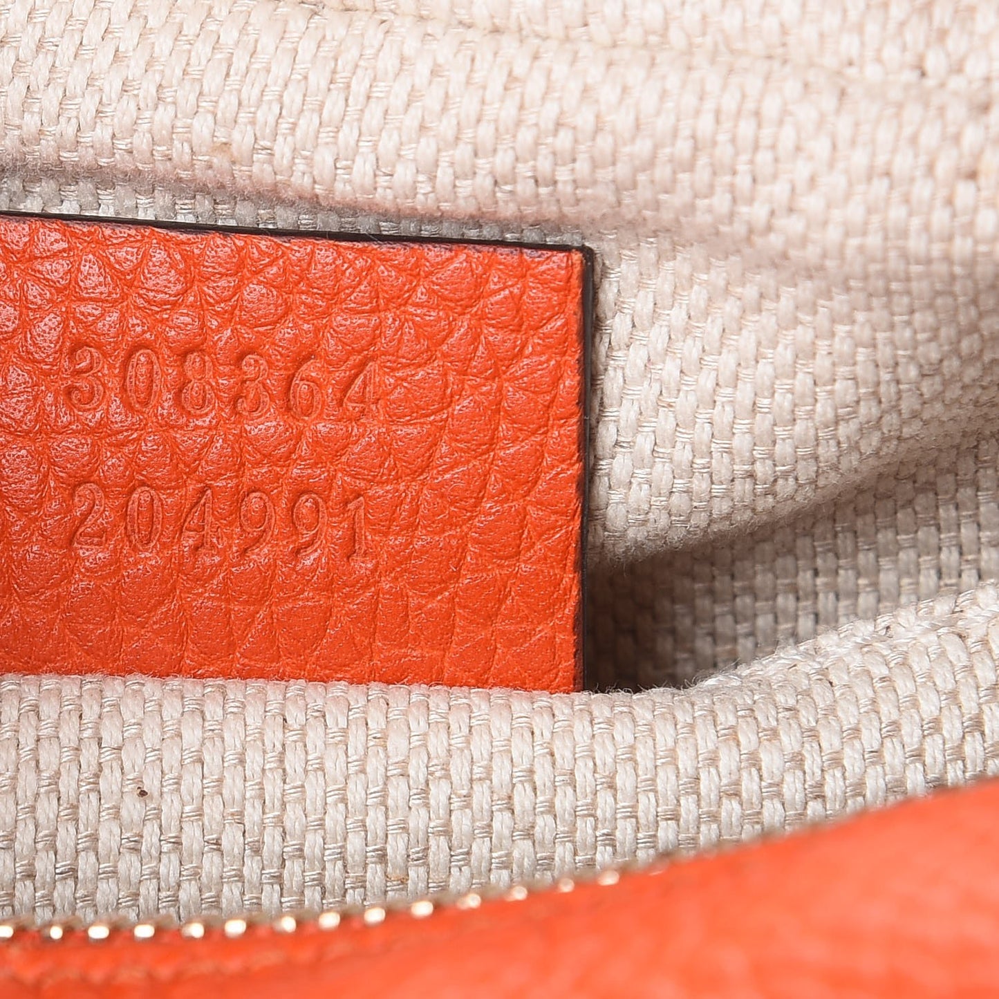 Pebbled Calfskin Small Soho Disco Bag Sun Orange