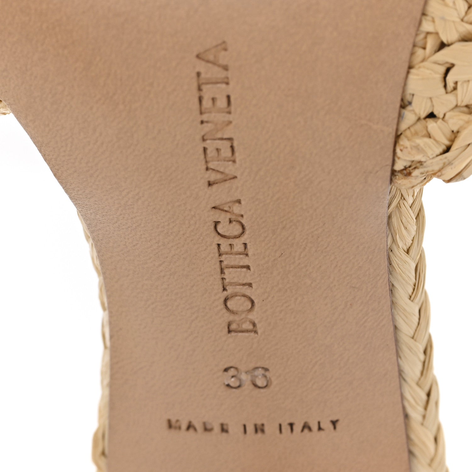 Bottega Veneta Raffia Intrecciato Lido Mule 90 Sandals 36 Cane Sugar 7 of 9