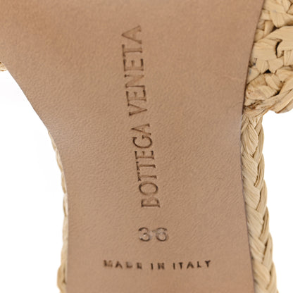 Bottega Veneta Raffia Intrecciato Lido Mule 90 Sandals 36 Cane Sugar 7 of 9