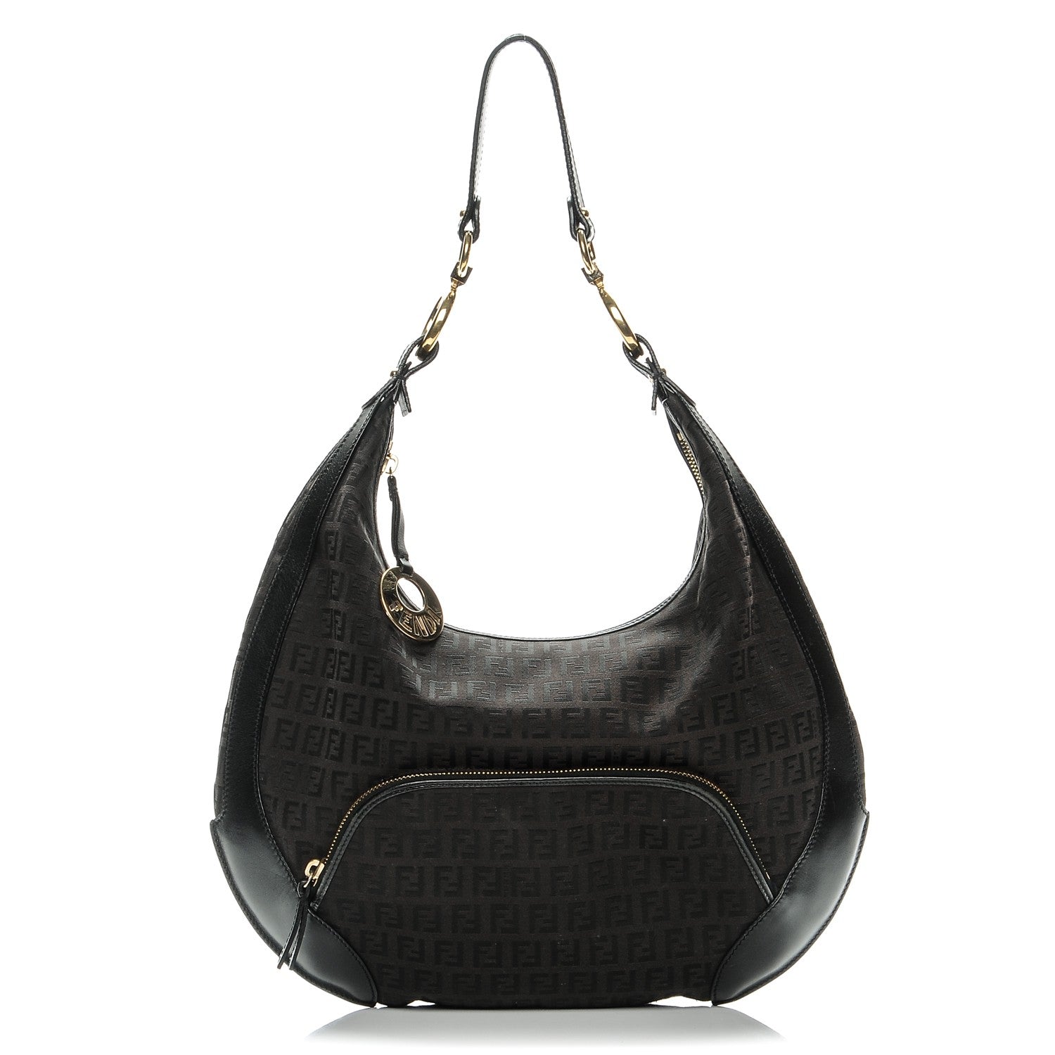 Fendi Zucchino Cuoio Chef Hobo Black 1 of 7
