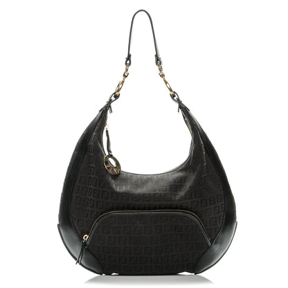 Fendi Zucchino Cuoio Chef Hobo Black 1 of 7