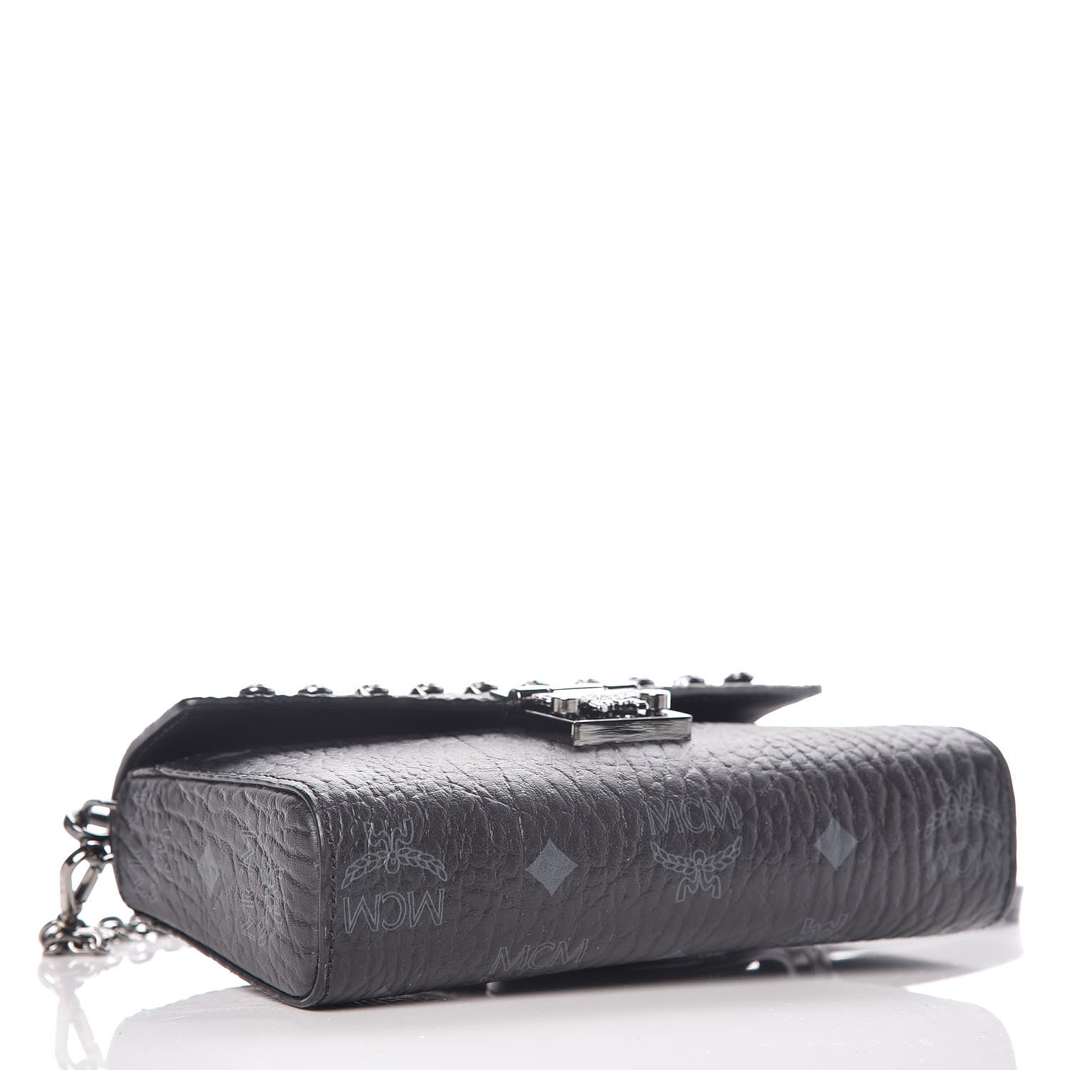 MCM Visetos Diamond Flap Crossbody Black 5 of 11