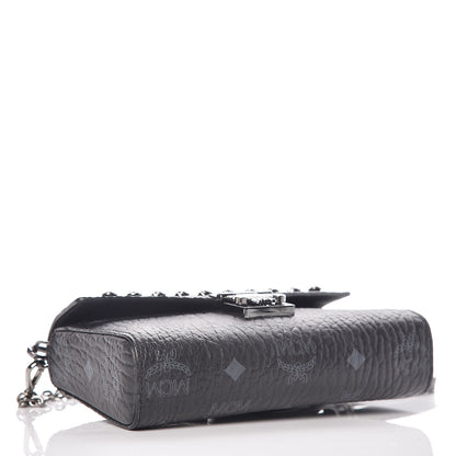 MCM Visetos Diamond Flap Crossbody Black 5 of 11