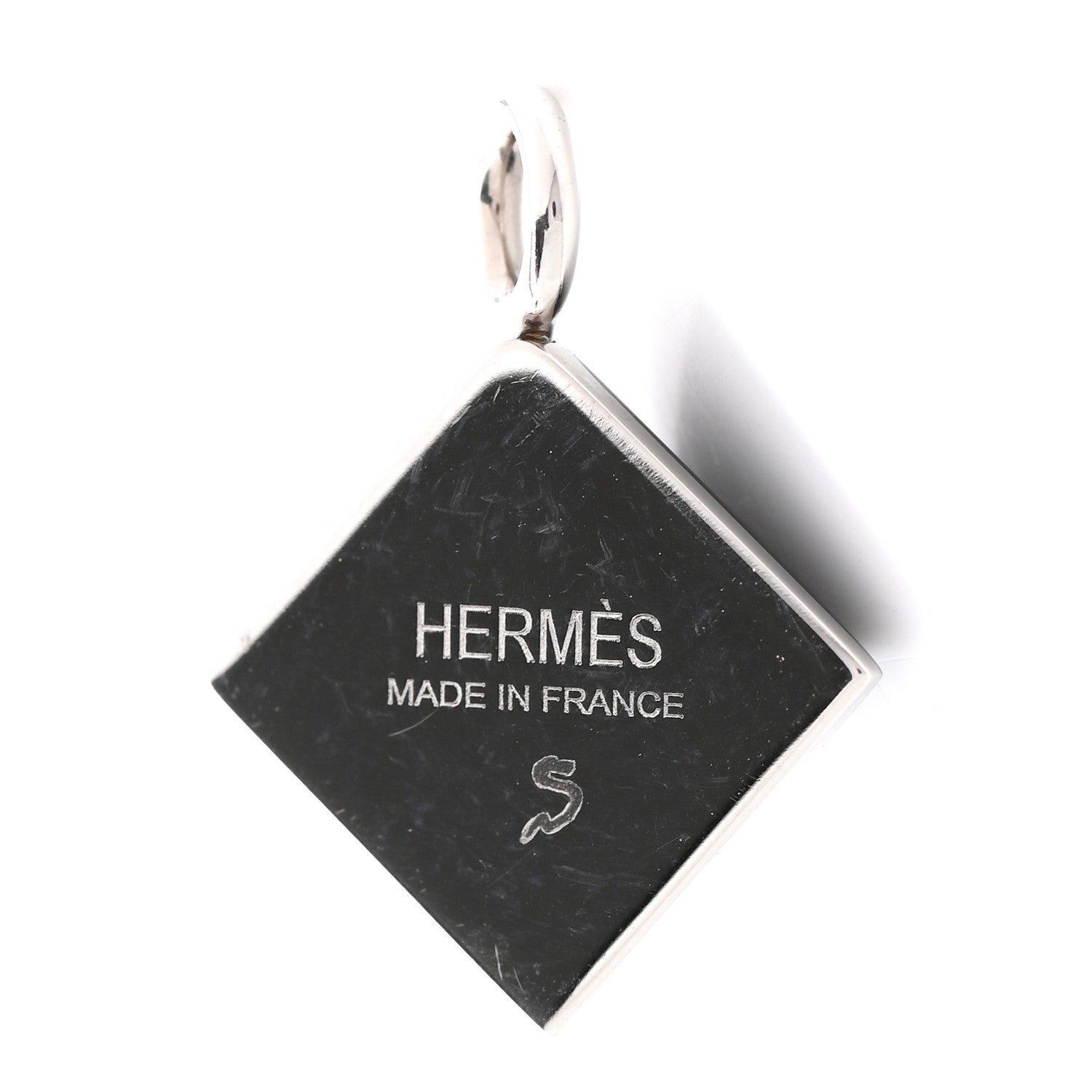 Hermes Palladium Medor Folk Pendant Charm Black 3 of 3