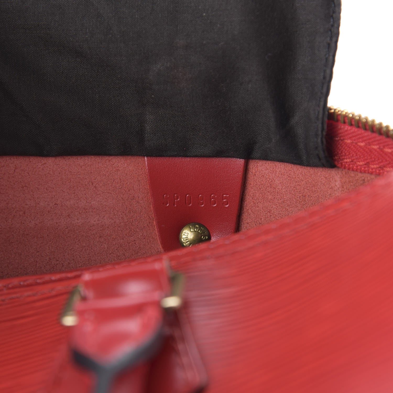 Louis Vuitton Epi Speedy 25 Castillan Red 9 of 11
