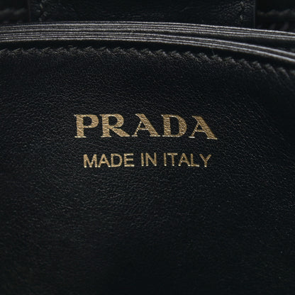 Prada Soft Calfskin Impunture Diagramme Medium Panier Black 5 of 7