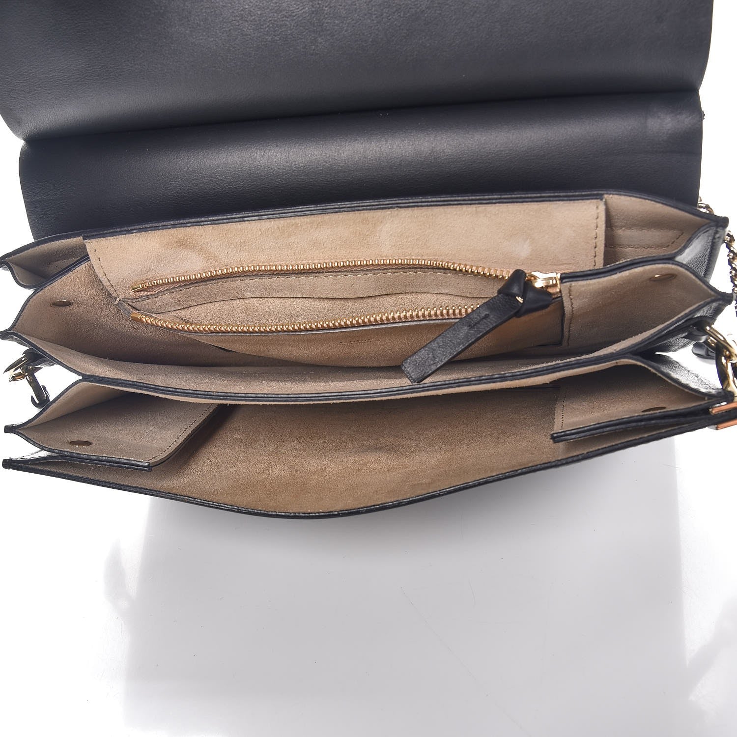 Chloe Suede Calfskin Medium Faye Shoulder Bag Black 5 of 7