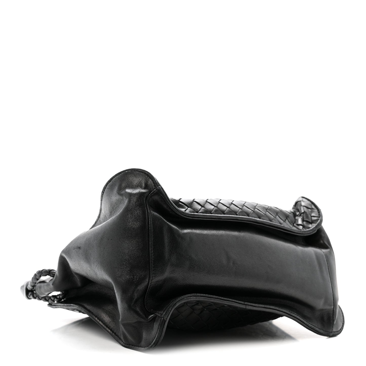 Nappa Intrecciato Small Hobo Shoulder Bag Black