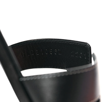 Hermes Box Calfskin Oran Sandals 39.5 Black 8 of 9