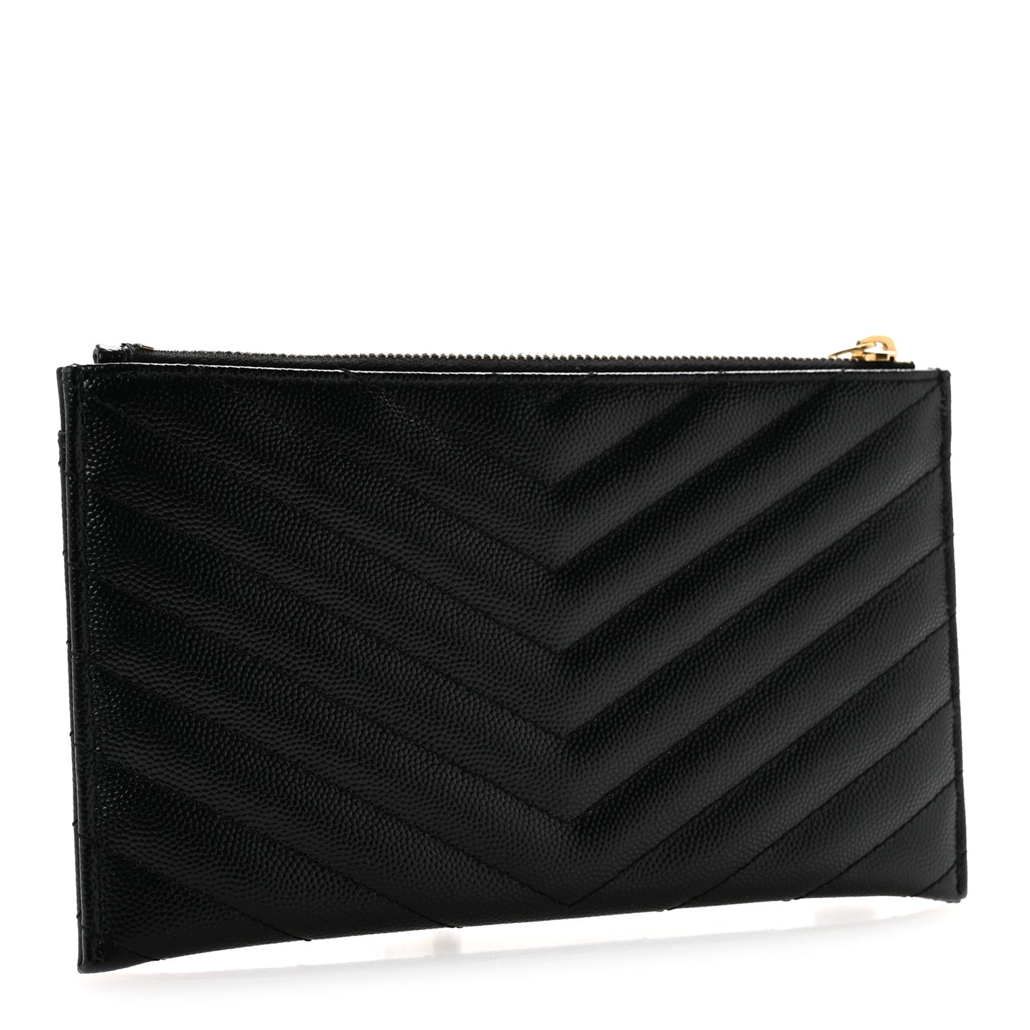 Grain De Poudre Chevron Monogram Bill Pouch Black