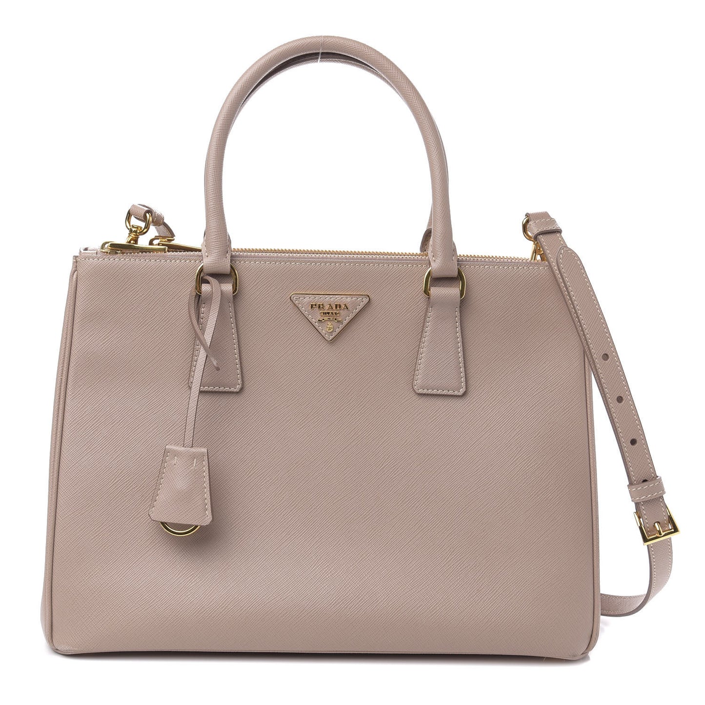 Saffiano Medium Galleria Double Zip Tote Cipria
