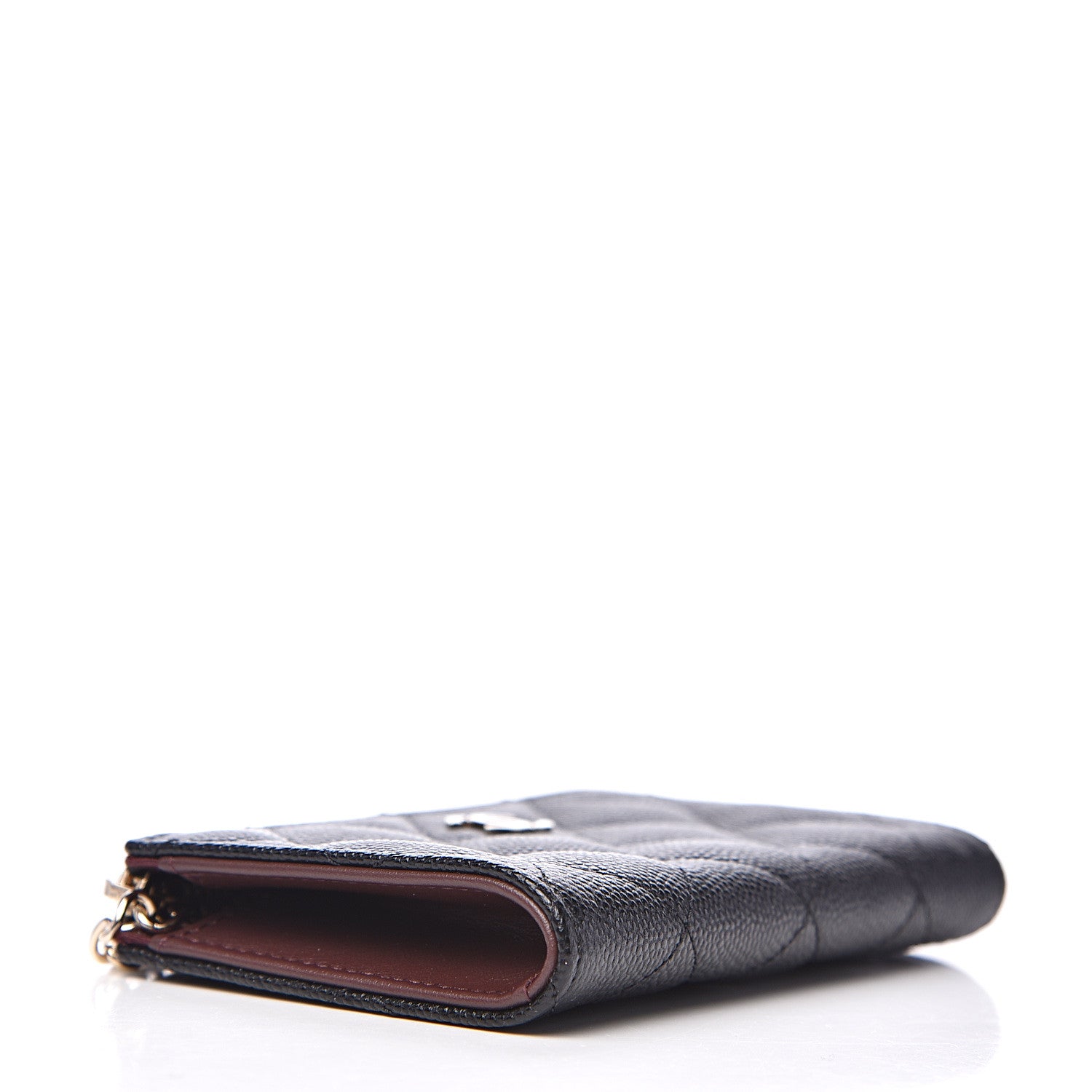 Chanel Iridescent Caviar Quilted Zipped Key Holder Case Black 3 of 7