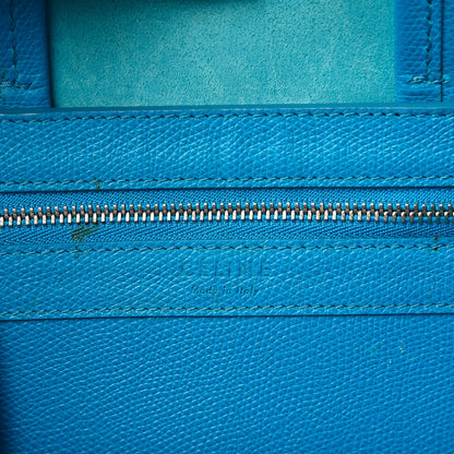 Celine Grained Calfskin Small Vertical Cabas Turquoise 7 of 13