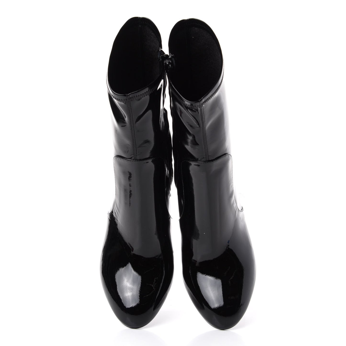Patent Silhouette Ankle Boots 38.5 Black