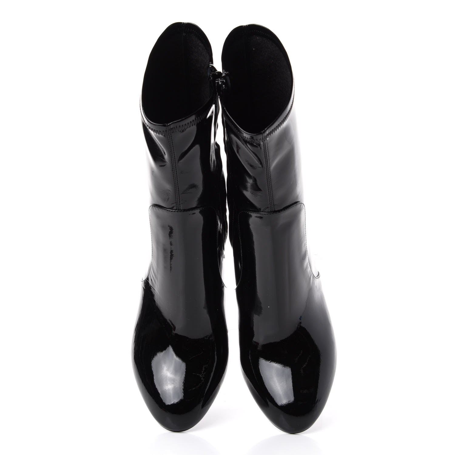 Louis Vuitton Patent Silhouette Ankle Boots 38.5 Black 5 of 10