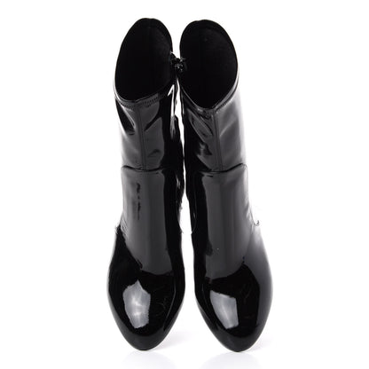 Louis Vuitton Patent Silhouette Ankle Boots 38.5 Black 5 of 10