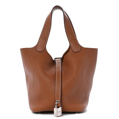 Hermes Taurillon Clemence Picotin Lock 18 PM Gold 1 of 10