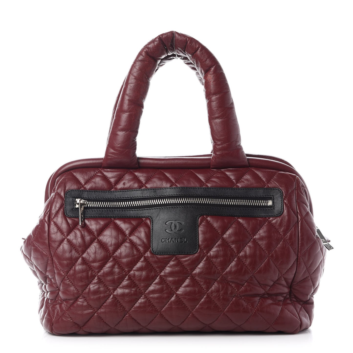 Lambskin Coco Cocoon Bowler Burgundy