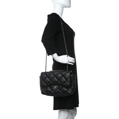 Chanel Calfskin Quilted Large Bubbly Flap Black 2 of 9
