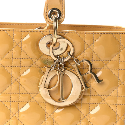 Christian Dior Patent Cannage Large Lady Dior Beige 8 of 10