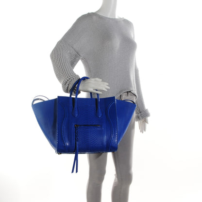 Celine Python Medium Phantom Luggage Bright Blue 2 of 7