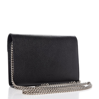 Gucci Calfskin Mini Dionysus Chain Wallet Black 3 of 8