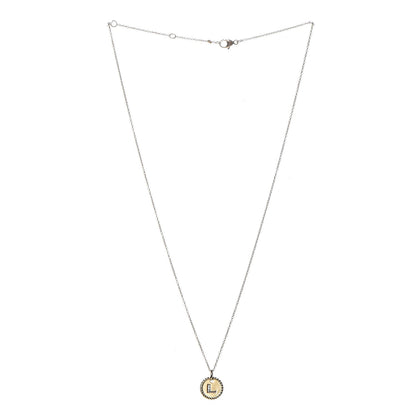 David Yurman 18K Yellow Gold Diamond Initial L Charm Necklace 3 of 7
