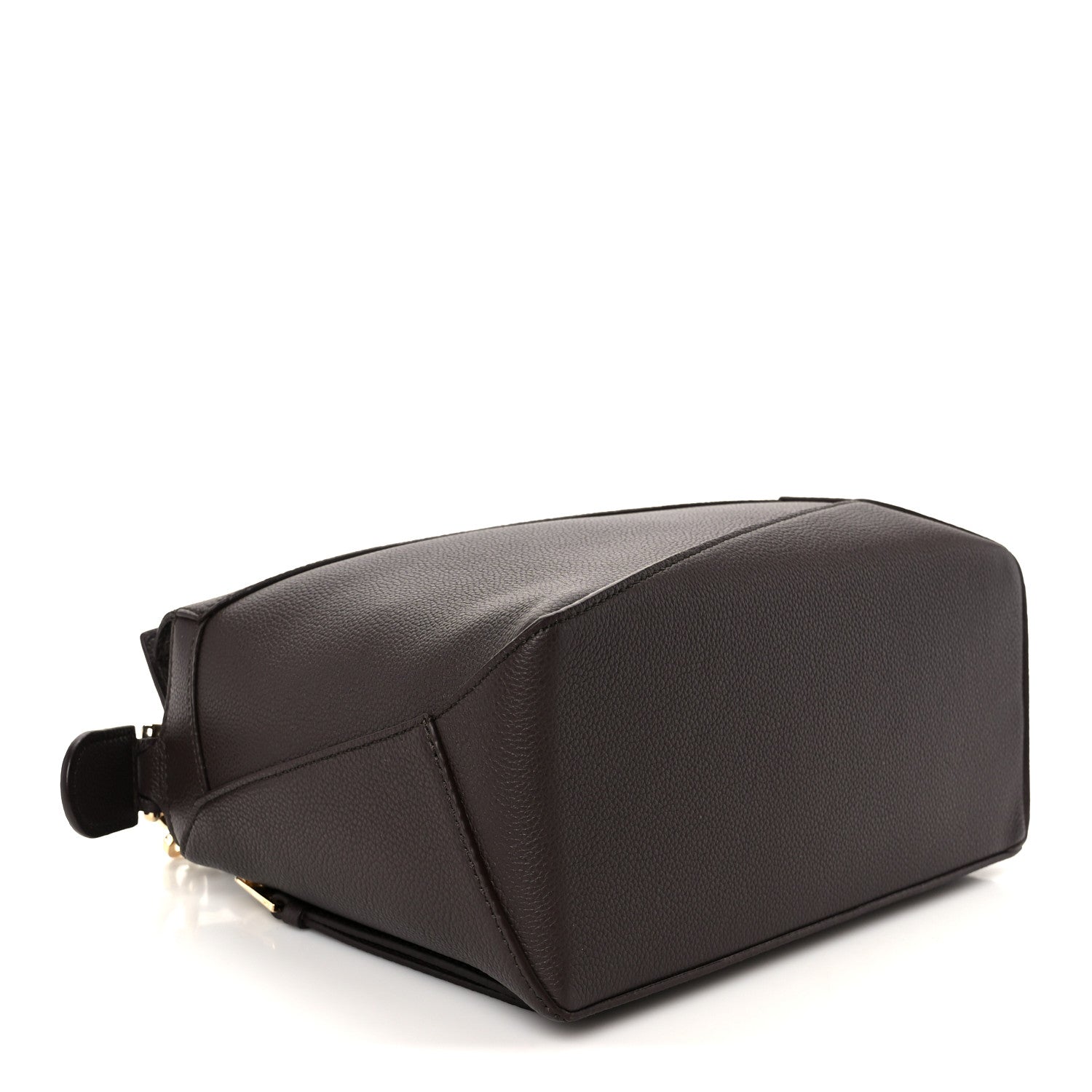 Loewe Soft Grained Calfskin Small Puzzle Edge Bag Dark Chestnut