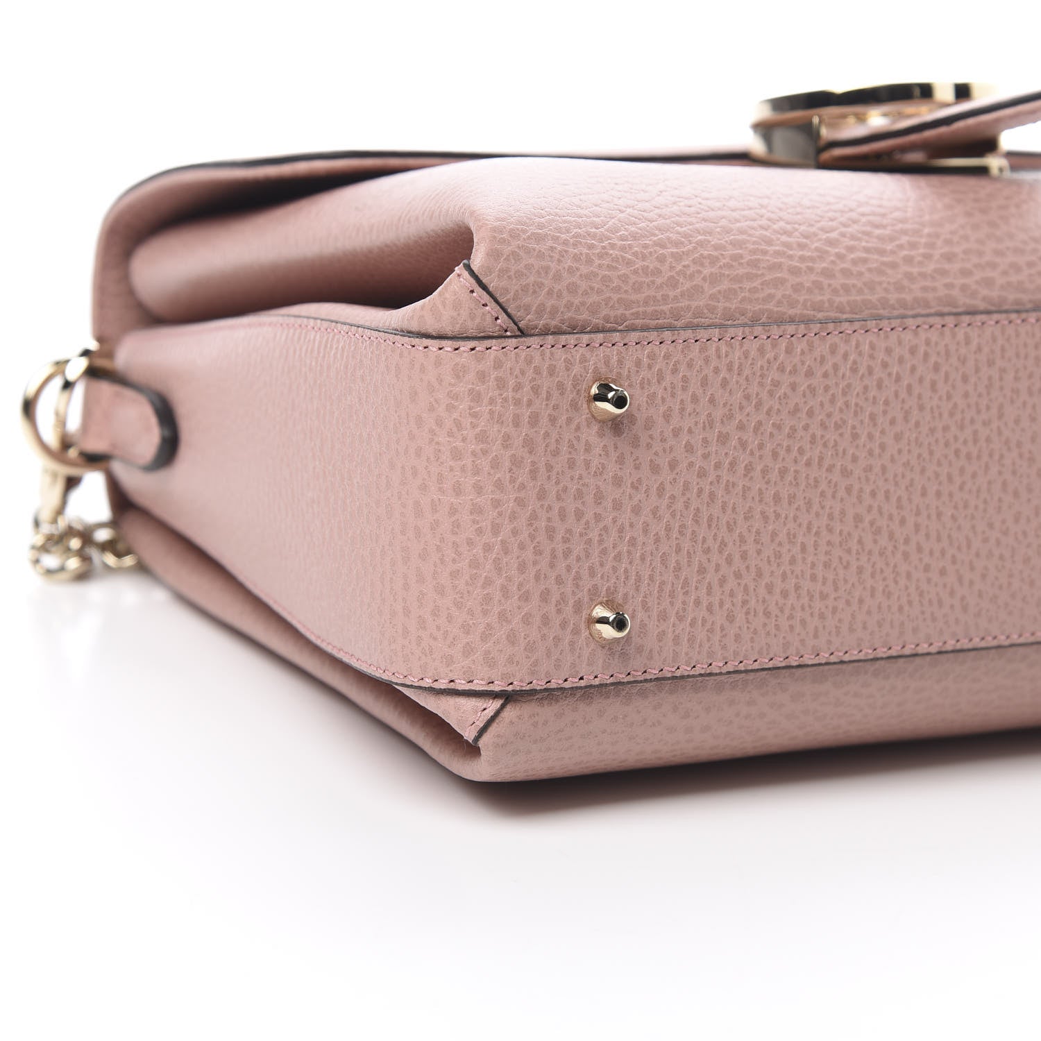 Gucci Dollar Calfskin Interlocking G Top Handle Shoulder Bag Soft Pink 9 of 10