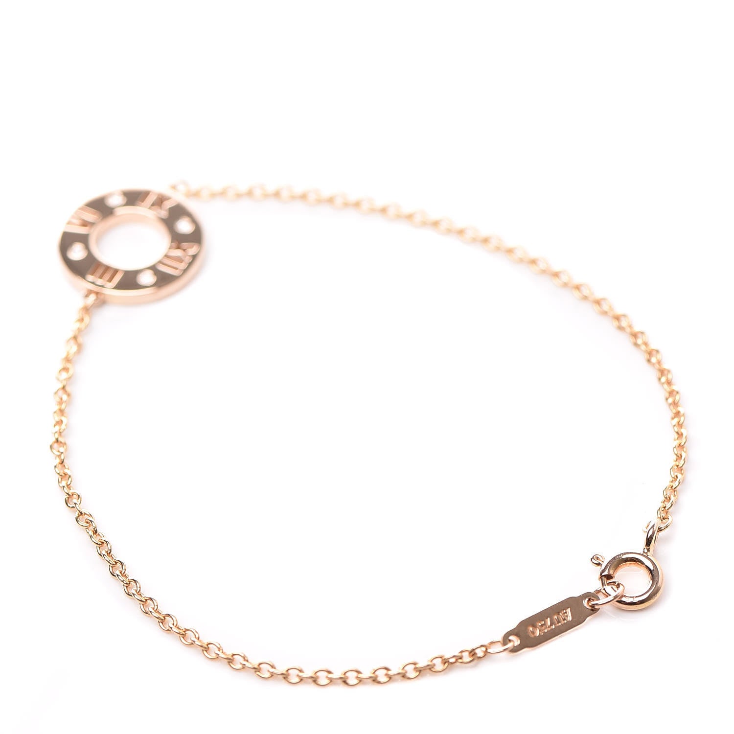 Tiffany 18K Rose Gold Diamond Atlas Pierced Bracelet 3 of 6