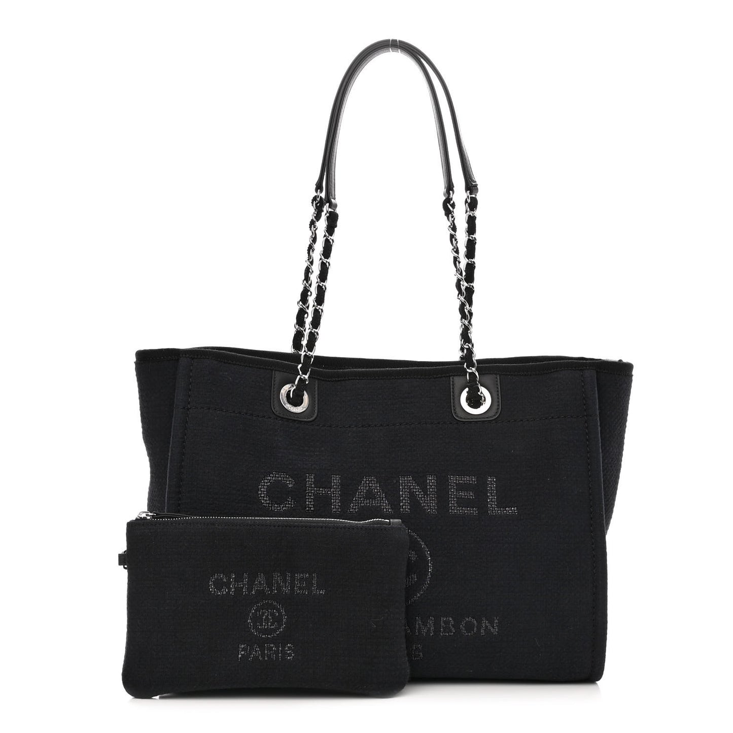 Canvas Small Deauville Tote Black