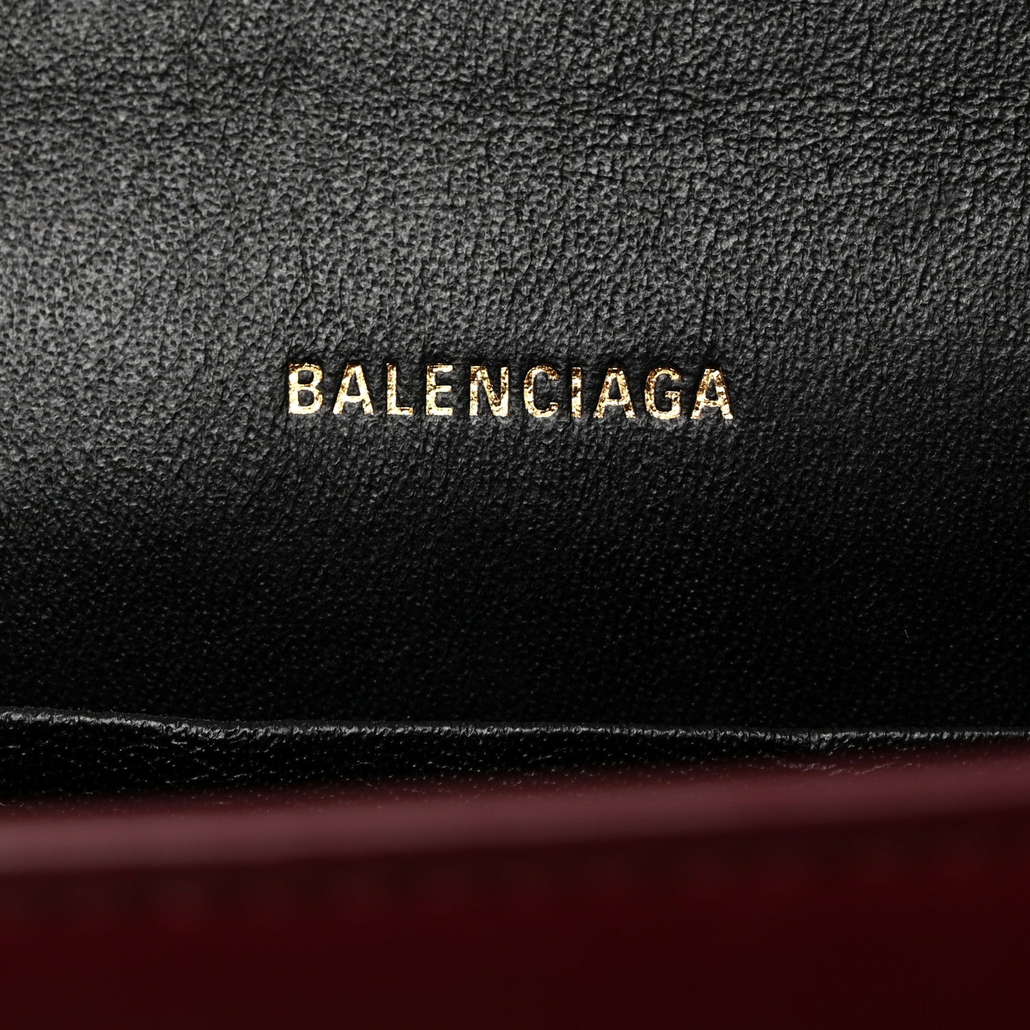 Balenciaga Box Calfskin XS Sharp Top Handle Bag Burgundy 6 of 9