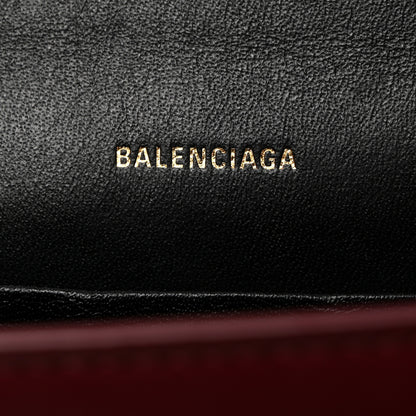 Balenciaga Box Calfskin XS Sharp Top Handle Bag Burgundy 6 of 9