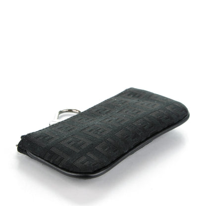 Fendi Zucchino Coin Pouch Key Case Black 4 of 6