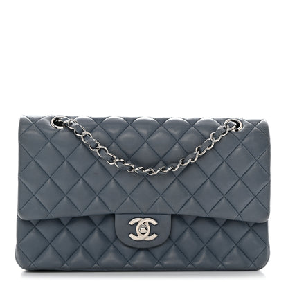 Chanel Lambskin Quilted Medium Double Flap Light Blue 1 of 10