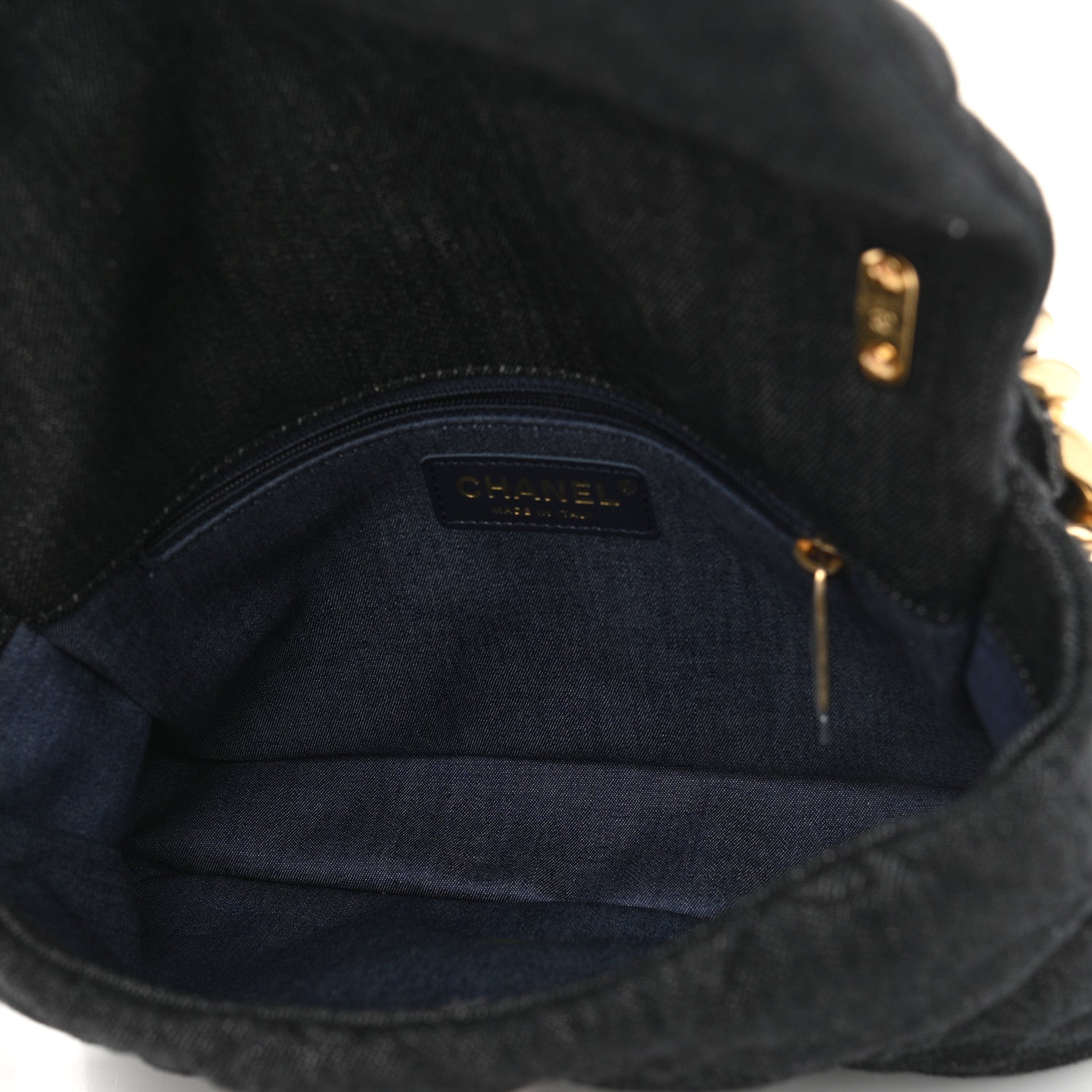 Chanel Denim Quilted Medium Funky Town Flap Black 5 of 10