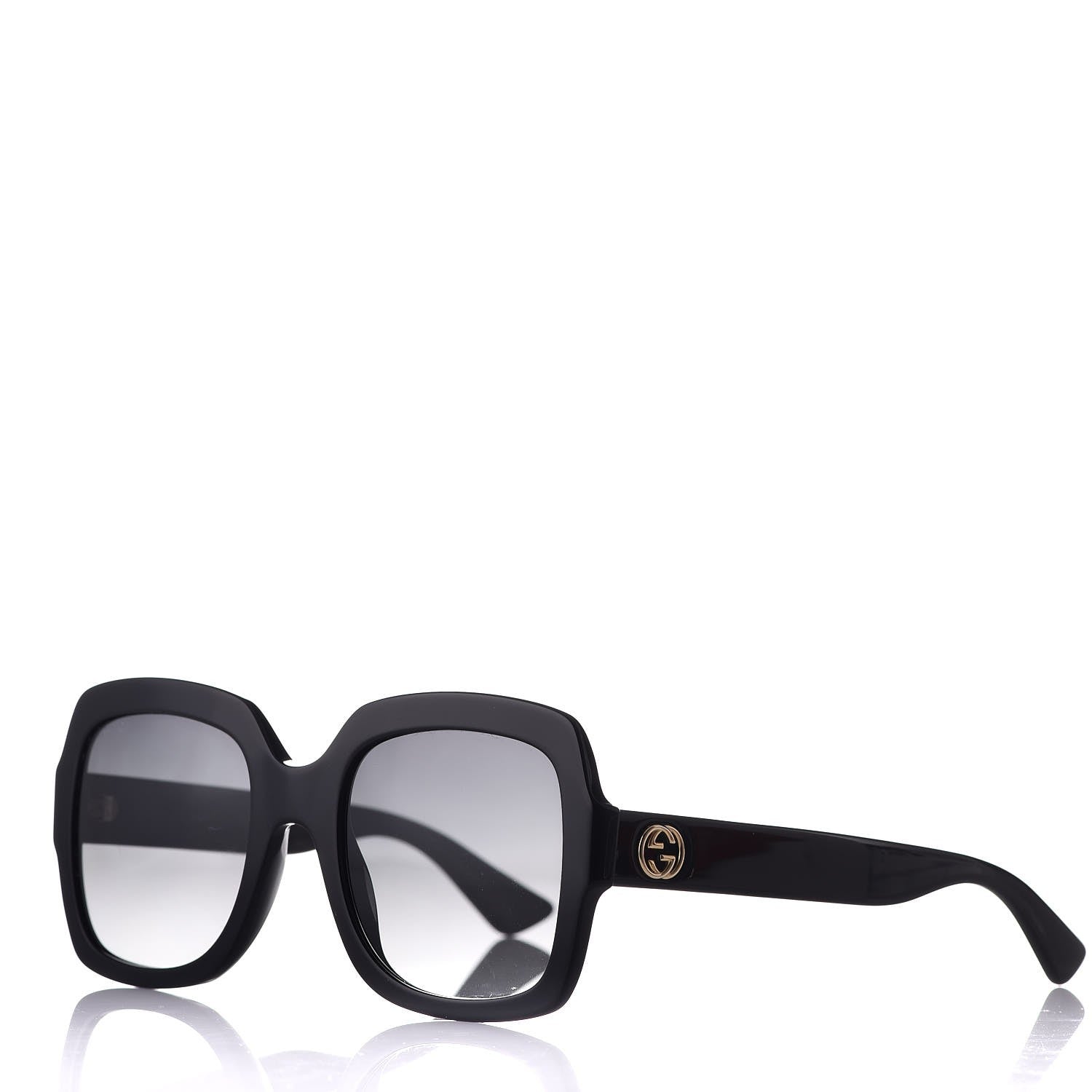 Gucci Oversize Square GG 0036S Sunglasses Black 1 of 7