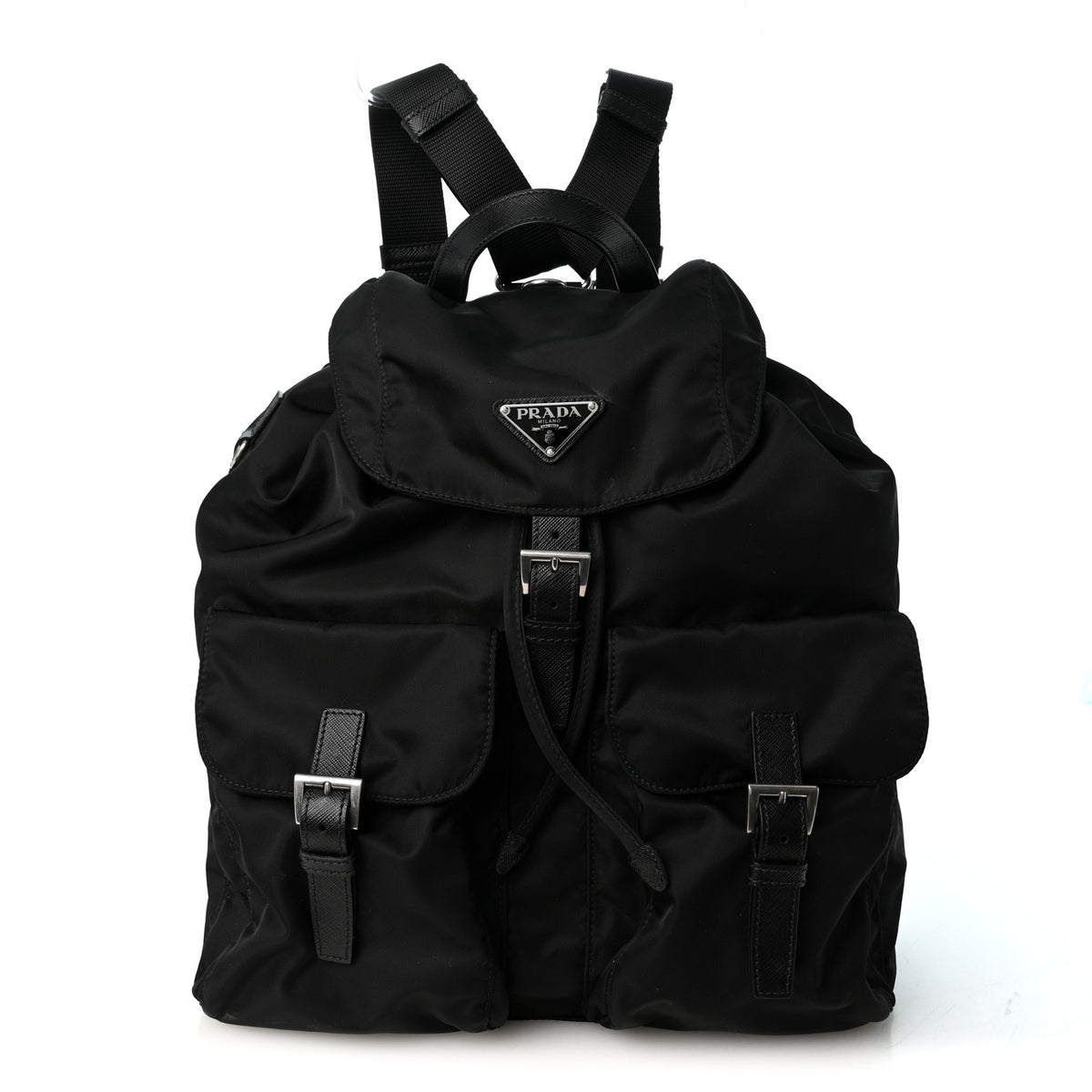 Prada Re-Nylon Saffiano Medium Backpack Black 1 of 9