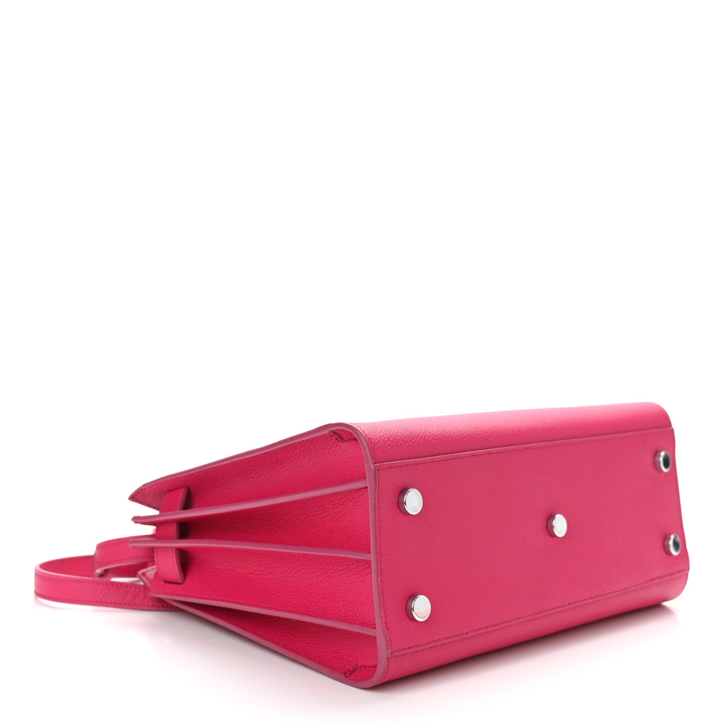 Saint Laurent Grained Calfskin Baby Sac De Jour Lipstick Fuchsia 4 of 12
