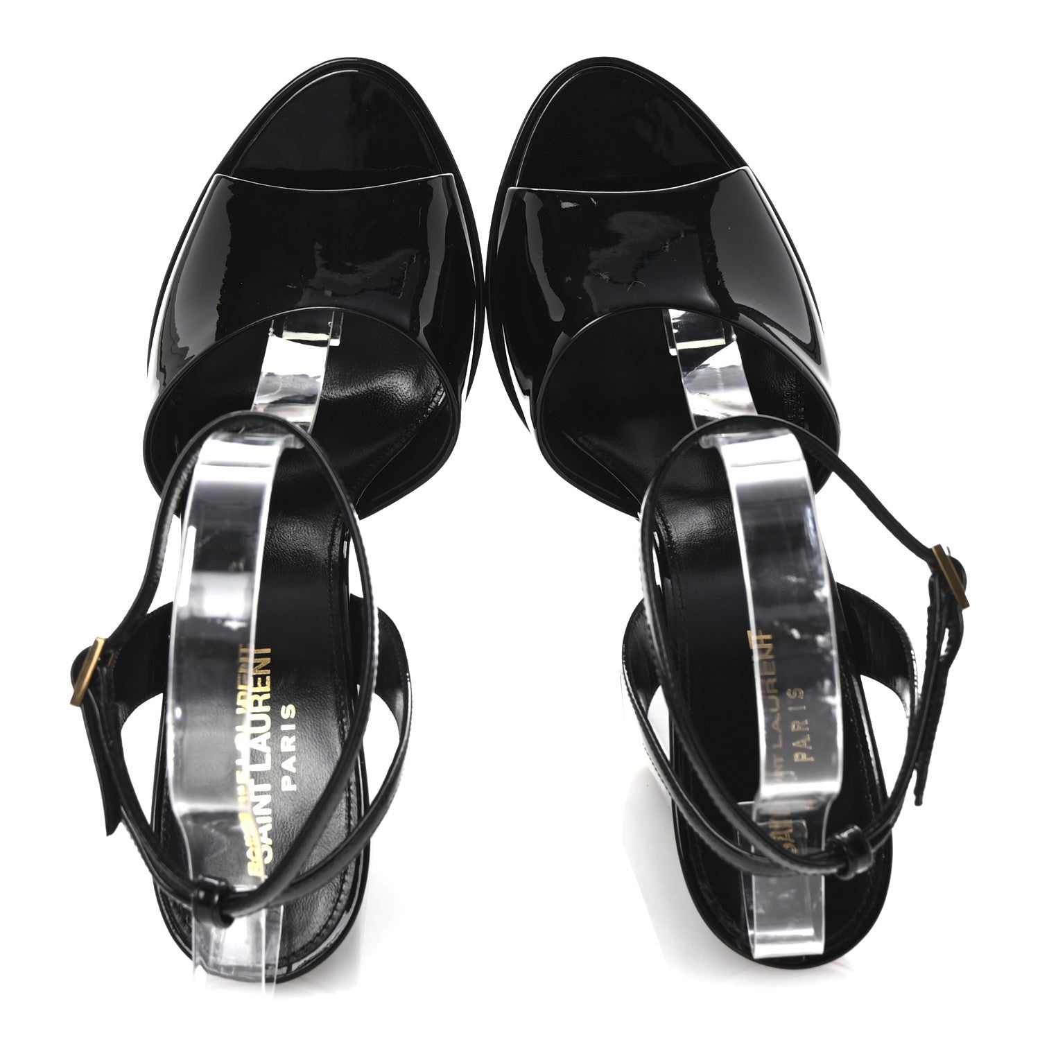 Saint Laurent Patent Jodie 95 Platform Sandals 40 Black 2 of 10