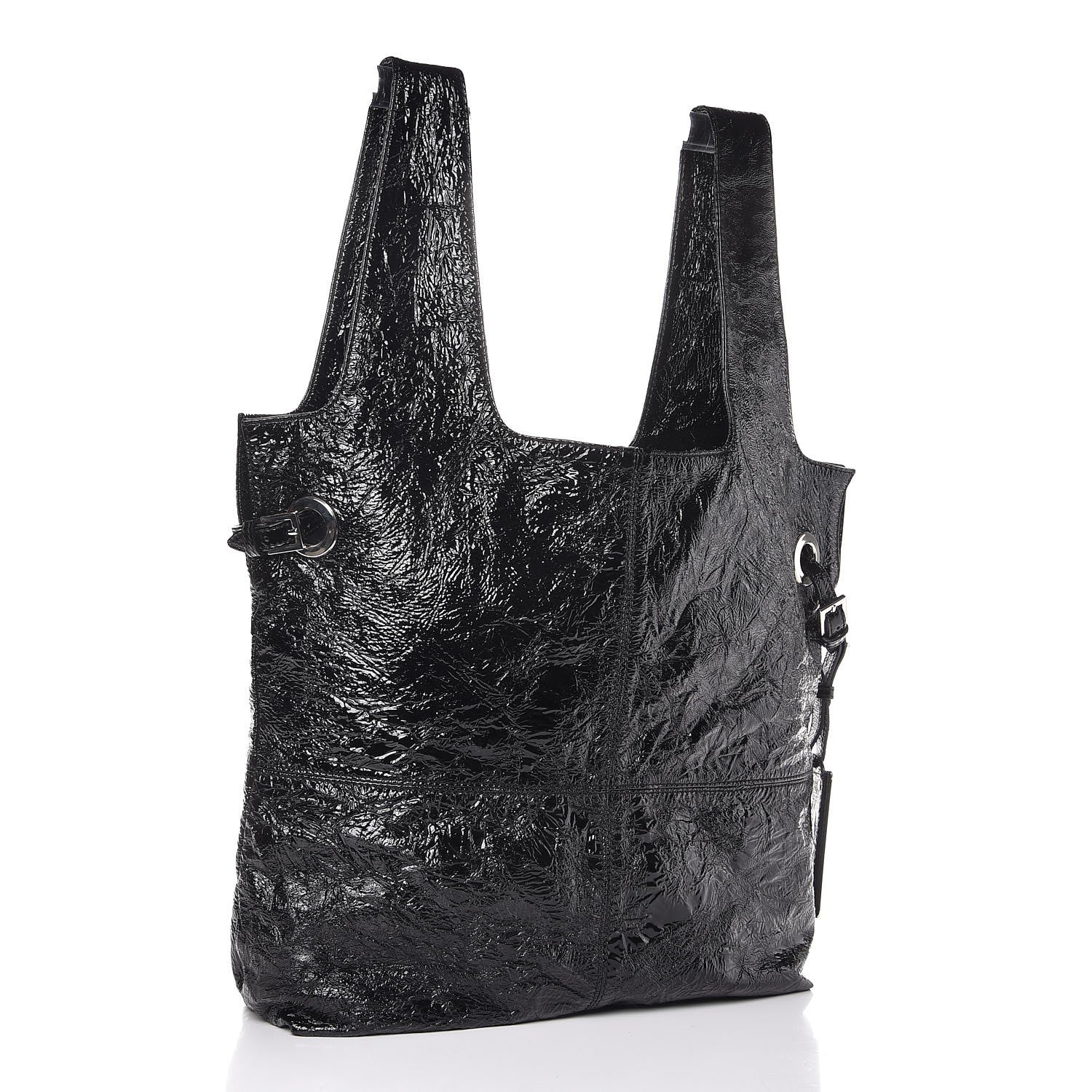 Givenchy Crinkled Patent Hobo Black 3 of 8