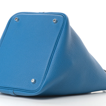 Hermes Taurillon Clemence Picotin Lock 22 MM Mykonos 10 of 11