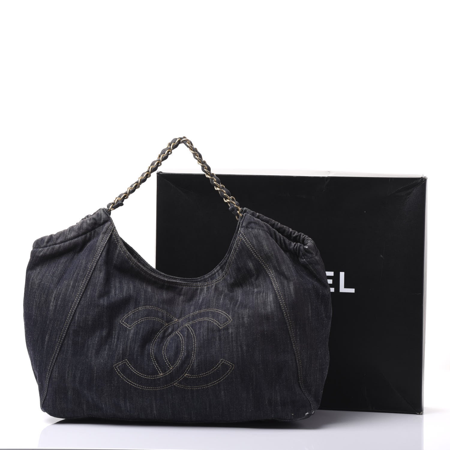 Chanel Denim XL Coco Cabas Tote Dark Blue 12 of 12