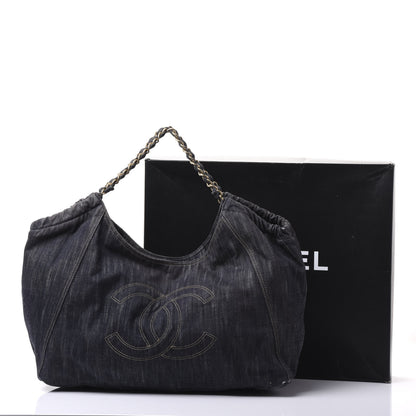 Chanel Denim XL Coco Cabas Tote Dark Blue 12 of 12