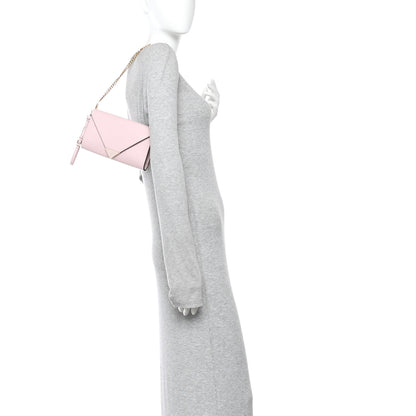 Prada Saffiano Metal Envelope Clutch Pink 2 of 10
