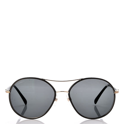 Chanel Round Pilot Sunglasses 4228-Q Dark Green 2 of 8