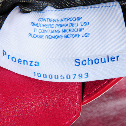 Proenza Schouler Leather PS1 Mini Pouch Messenger Bag Raspberry 12 of 13