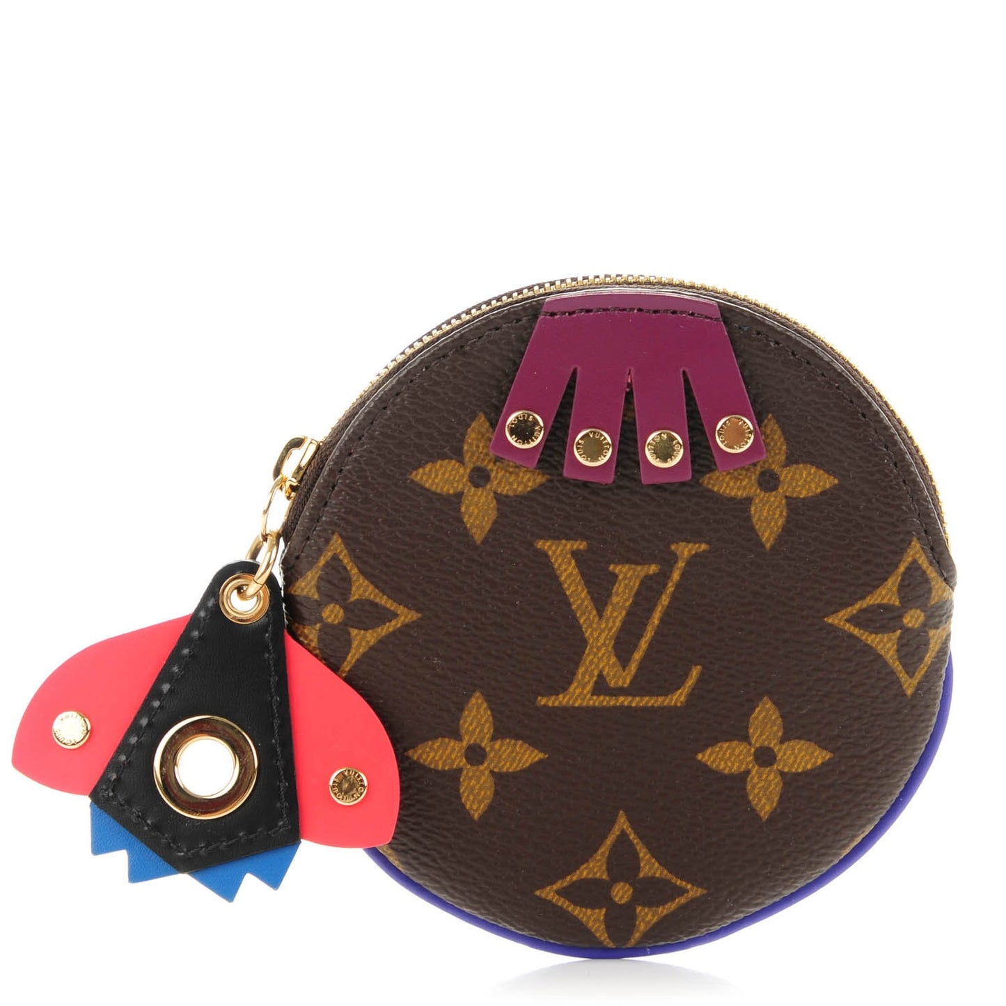 Monogram Totem Round Coin Purse Magenta