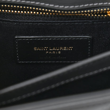 Saint Laurent Calfskin Y Quilted Monogram Toy Loulou Crossbody Bag Storm 6 of 11