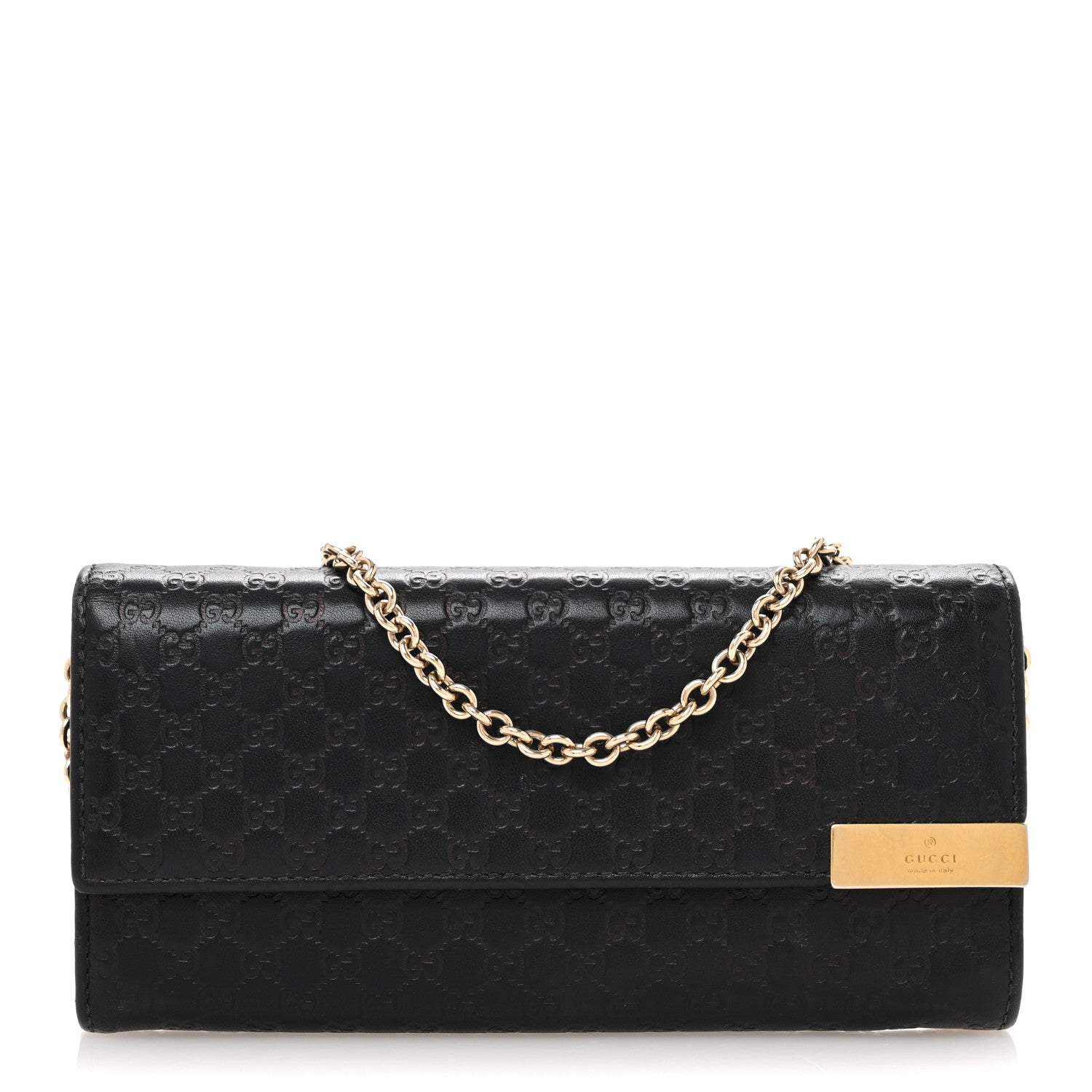 Gucci Soft Microguccissima Dice Chain Wallet Black 1 of 14
